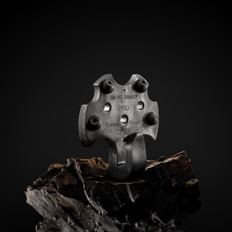 hangsmart tv mounting bracket sitting on a rock