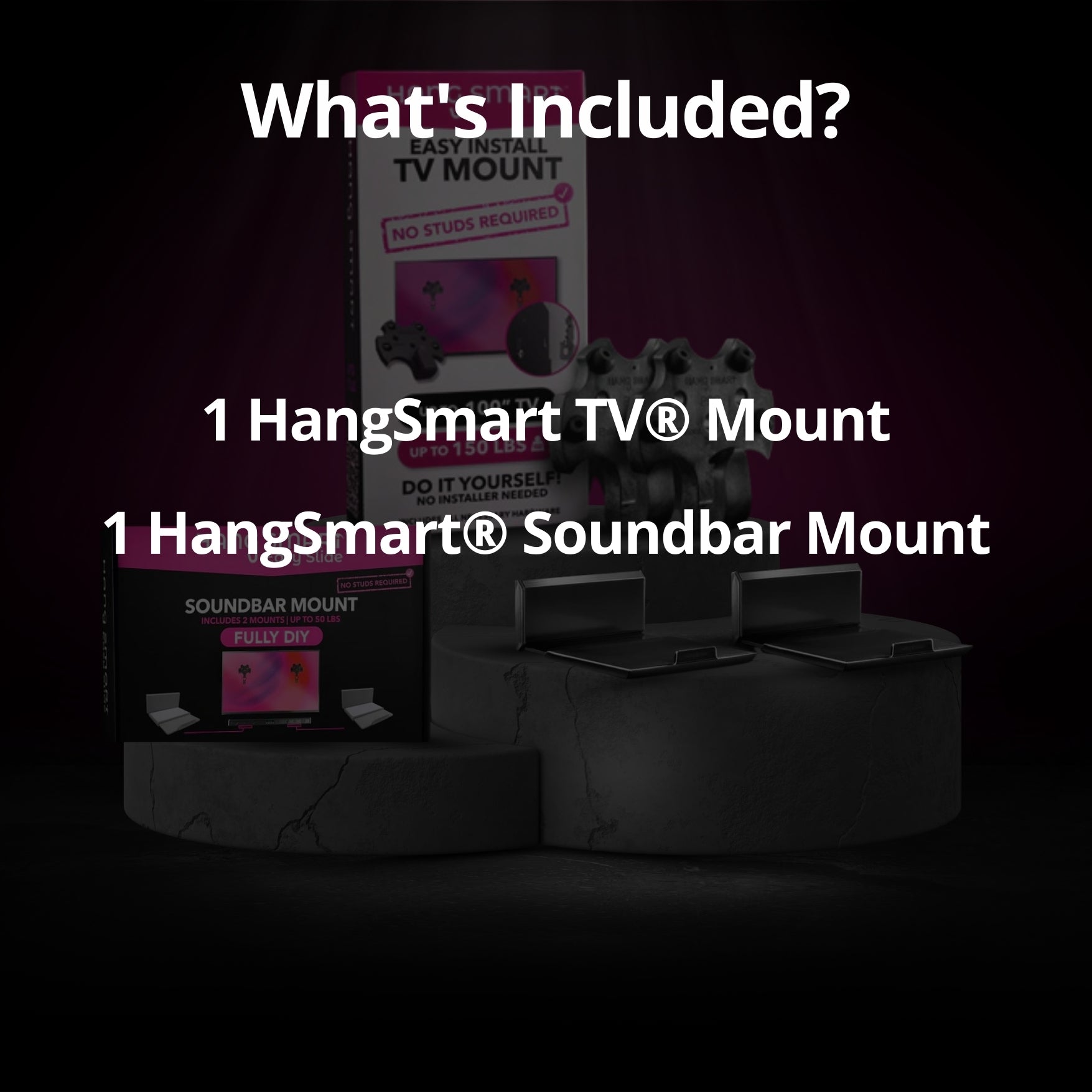 Screen and sound mounting bundle whats included HangSmart Screen & Sound Bundle
