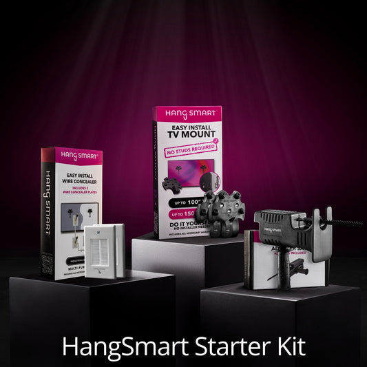 hangsmart starter kit image with all the products included in the bundle