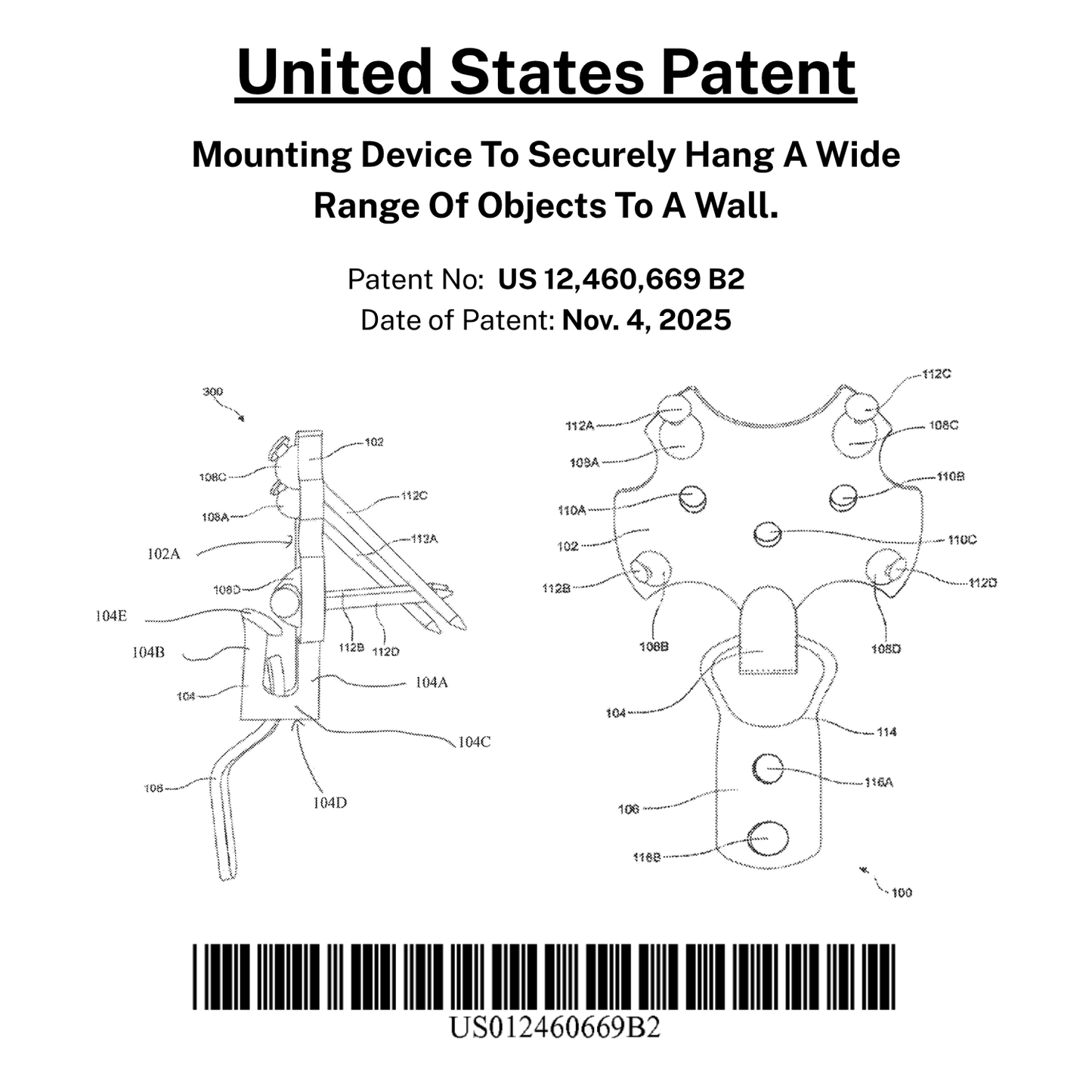 HangSmart US Utility Patent