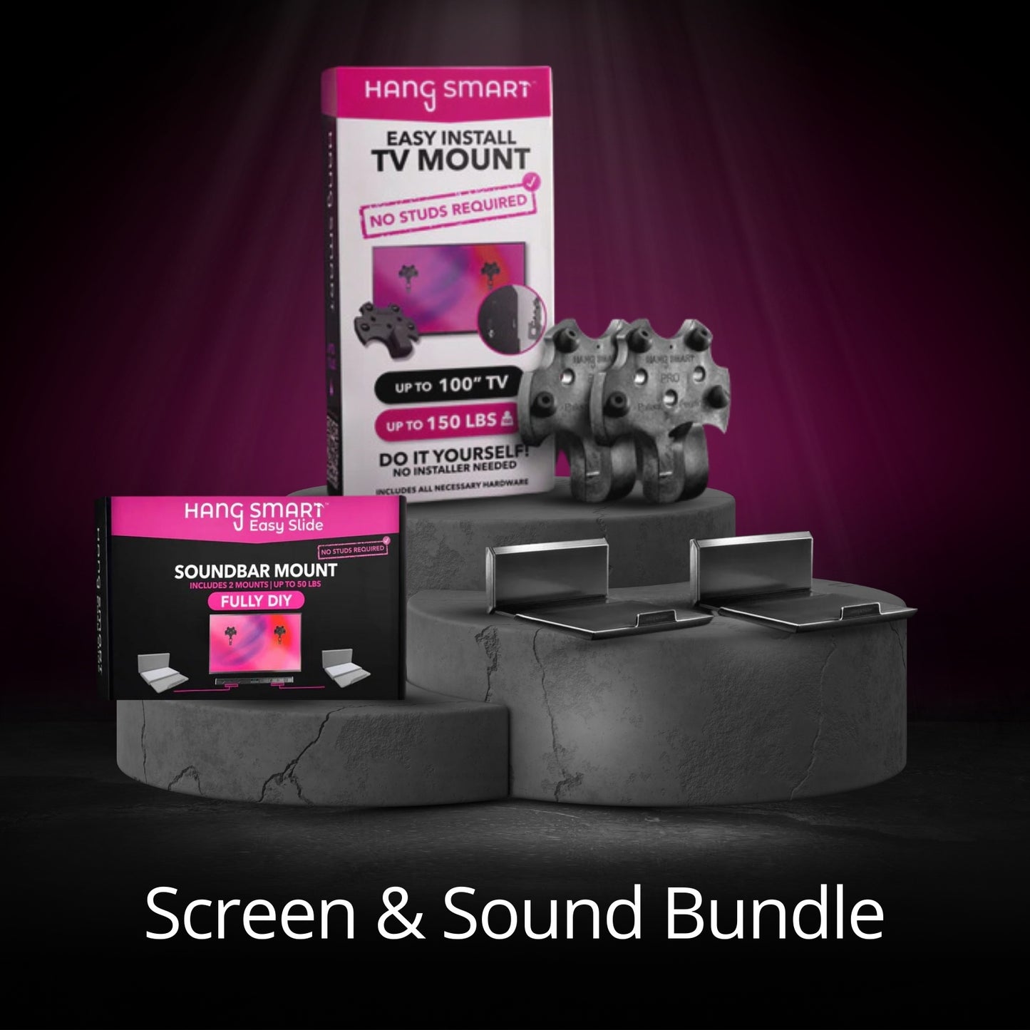 Screen and sound mounting bundle