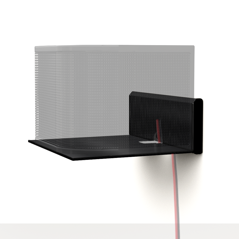 HangSmart NO STUD DIY Smart Device Shelf with Wires Concealed
