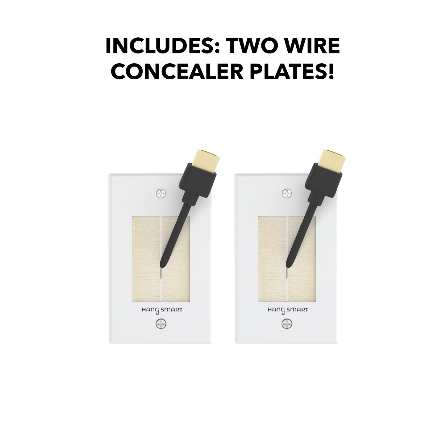 two wire concealer wall plates